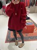 D121610秋冬温暖氛围红色慵懒显白圆领女士针织衫 商品缩略图2
