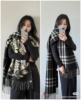 巴宝莉 新风暴骑士双面披肩  围巾（DSX）