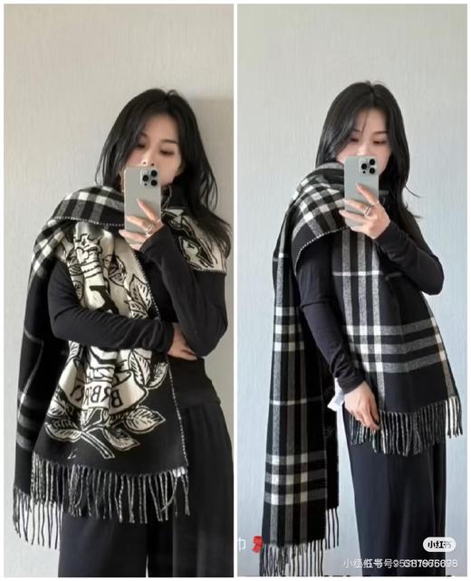 巴宝莉 新风暴骑士双面披肩  围巾（DSX） 商品图0