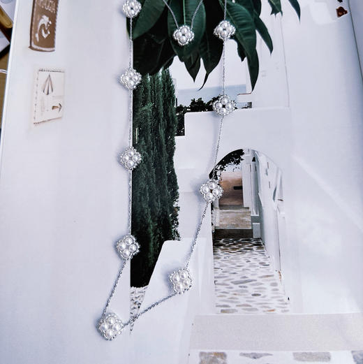 甄珠贝 纯手工精制 四叶草+雪花系列 淡水ji光正圆珠 商品图6