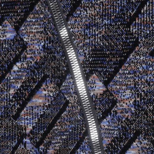 SDSA男士秋冬新款痞帅男装时尚绒毛撞色斜拉链连帽卫衣外套百搭 商品图2