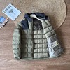 D121601男女同款简约拼色设计精典方格连帽棉服 商品缩略图6