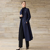 IWY/藏青色羊毛呢子大衣秋冬新款高级感气质通勤职业装外套女WC367 商品缩略图5