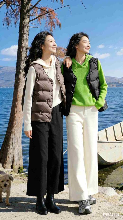 58L102羽绒V领背心，国标90绒子，鸭绒 商品图6