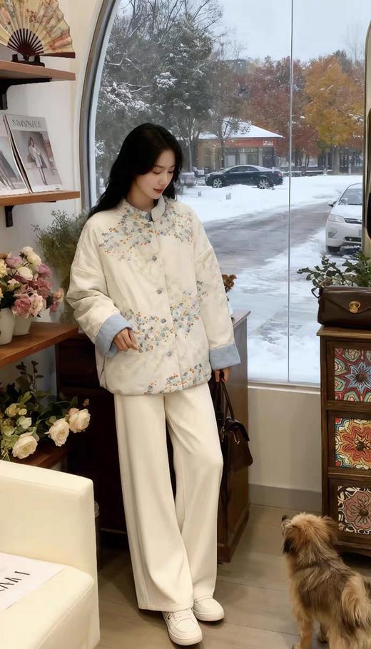 新中式两面穿棉服XL—3XL可选，4款花型可选，预售3-5天到 商品图5