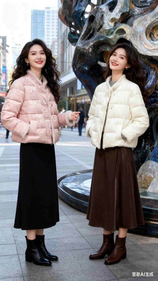 立领水貂边羽绒服589903,均码 国风 商品图14