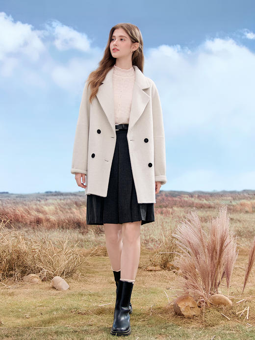 【百图lulu定制】【十年双面呢】 经典西装翻领  绵羊毛呢子外套 一手长 双面呢 商品图4