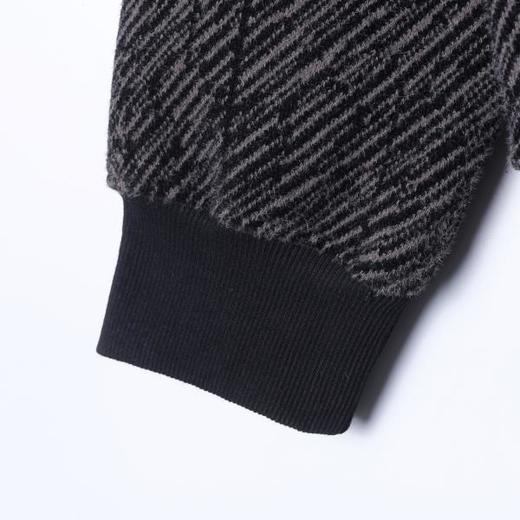 SDSA男士秋冬新款痞帅男装潮牌绒毛线条斜拉链连帽卫衣外套时尚 商品图3