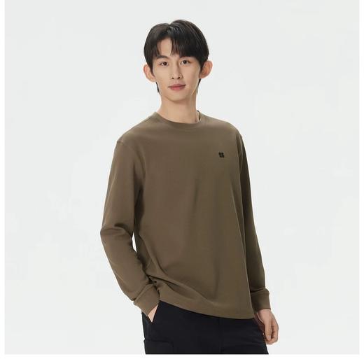 加复合绒！！华夫格！！KL隆情侣同款户外休闲华夫格长袖T恤   云朵打底衣 商品图3