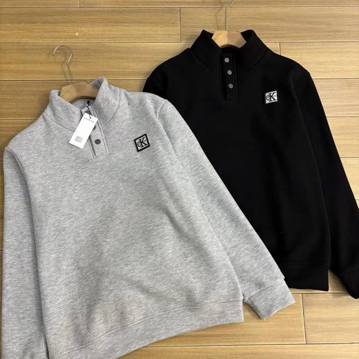 D121643加绒加厚一体绒男士半高圆领卫衣 商品图1