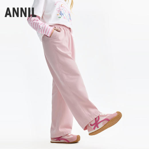 女童全腰梭织裤春季新款安奈儿童装EG616653 商品图0