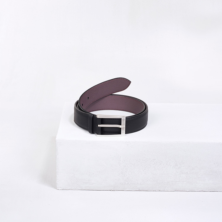 【Camille Fournet】黑色牛皮方扣皮带