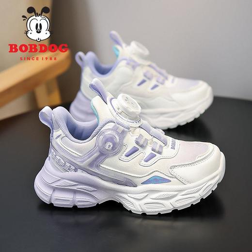 巴布豆童鞋女童鞋子秋冬新款皮面防水儿童旋转扣公主运动鞋潮 商品图3