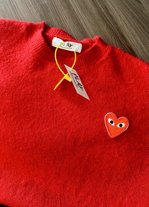 D121610秋冬温暖氛围红色慵懒显白圆领女士针织衫 商品图13