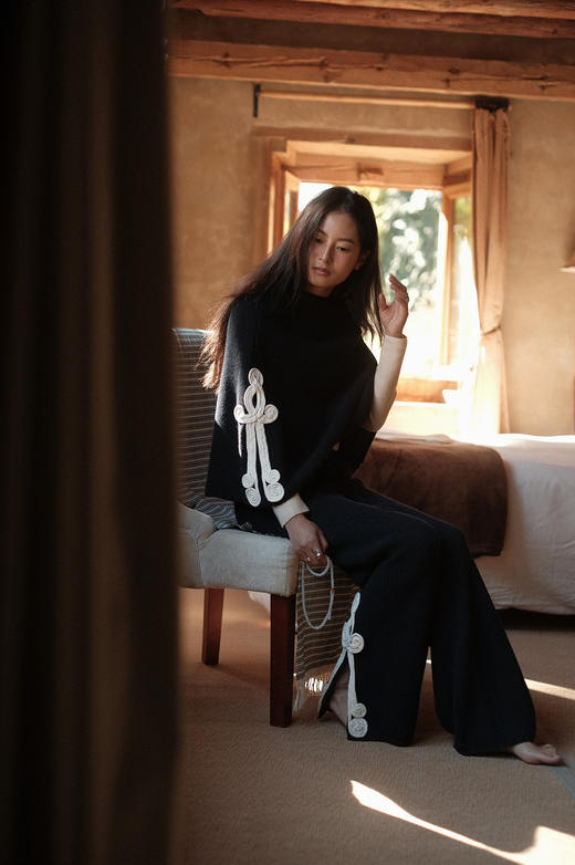 手工盘结｜羊绒粗棒针长裤｜藏地｜无尽结 商品图6