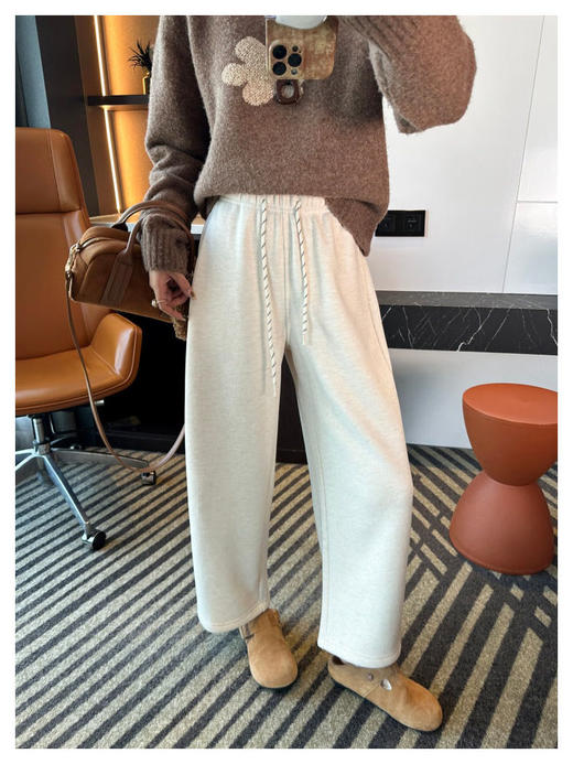 一条过冬！ 加绒加厚醋酸羊毛阔腿裤！ 商品图3