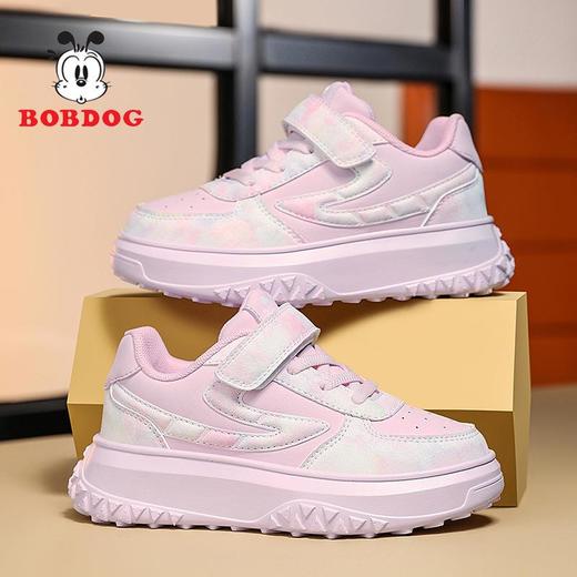 巴布豆女童鞋子2025冬季新款皮面防水女孩板鞋休闲软底儿童运动鞋 商品图0