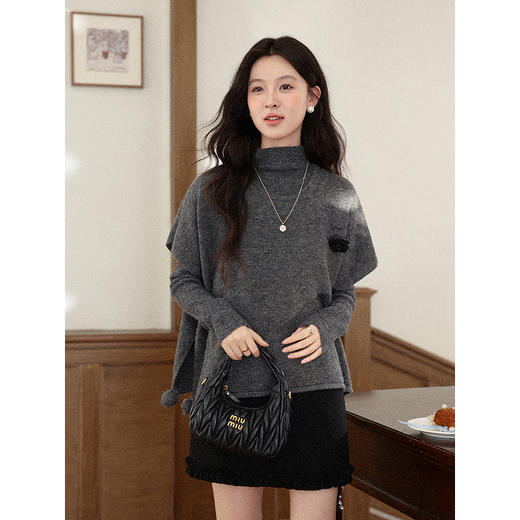 鹿向南【1220/20:00新品前1小时7折限量100件】灰色毛衣 商品图1