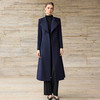 IWY/藏青色羊毛呢子大衣秋冬新款高级感气质通勤职业装外套女WC367 商品缩略图6