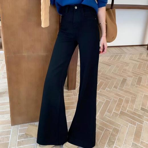 cosAcosB冬季加绒加厚复古水洗微喇拖地牛仔裤68896（下单3-5天发货） 商品图1