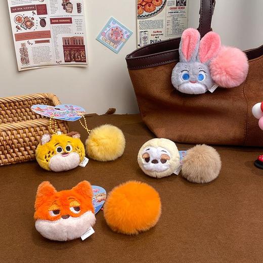 正版疯狂动物城系列  朱迪尼克毛绒公仔玩偶钥匙扣画板涂鸦挂件挂饰 商品图3