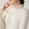 「高货yt」全新升级【铂金会员468/天猫629/差价161】(13413)洛诗琳气质花边半高领羊绒衫2025秋冬修身显瘦针织毛衣女 商品缩略图3