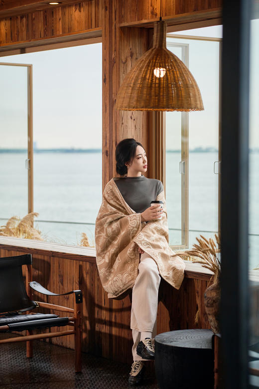 【第二代发热披肩 】MERF云裳吉祥发热披肩MF-2502 碳纳米管发热 升温快 热感均匀 待机更长 耐水洗 五区位发热 三档调温 商品图5