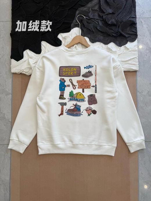 D121624后背多标识印花加绒圆领长袖卫衣男女同款 商品图4