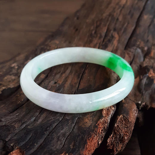 【天然正品】A货翡翠天然收藏级细腻糯冰种飘辣阳绿55号贵妃翡翠手镯  071225HS32 商品图4