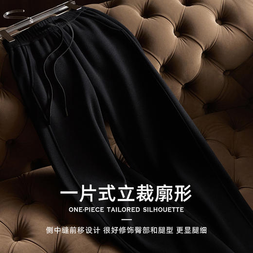 【清仓】秘鲁阿尔巴卡羊驼毛直筒抽绳毛呢加绒裤 2655 驼毛+山羊绒材质 上身保暖又显瘦；极简阔腿版型 高密加厚织就，内层拉毛处理，包容各种身材 商品图1