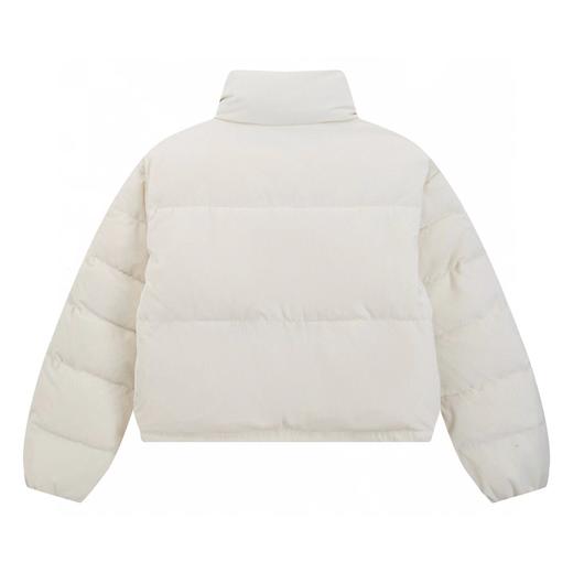 D121671贴布刺绣大口袋女款立领条绒鸭绒羽绒服 商品图2