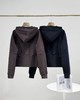 D121604加绒加厚连帽蓄热保暖拉链开衫运动上衣宽松连帽外套 商品缩略图1