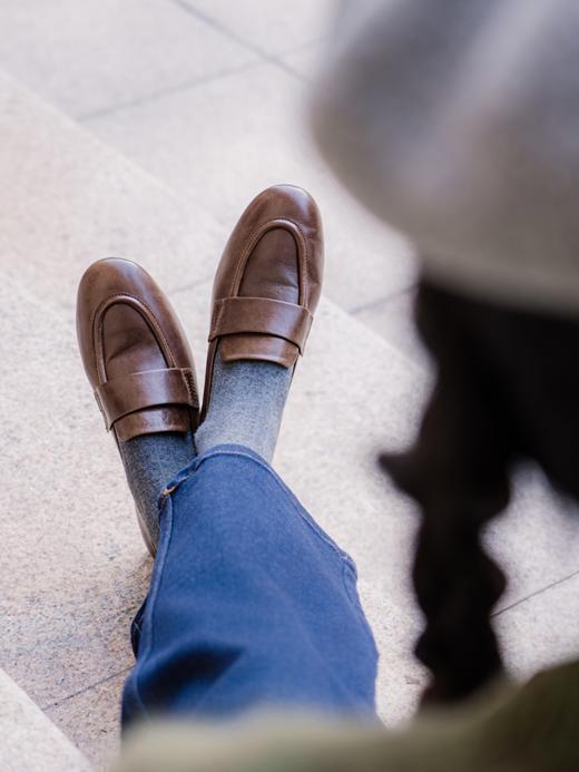 懒人必入一脚蹬 油腊牛皮乐福鞋ACF3FTW151 商品图6