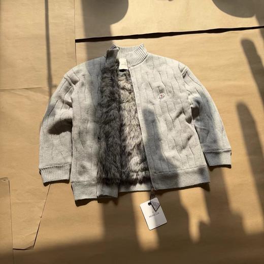 D121675荆刺绞花立领毛衣座山雕保暖外套开衫 商品图0