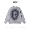 SDSA男士秋冬新款痞帅男装美式高街人物印花圆领毛衣百搭宽松上衣 商品缩略图0
