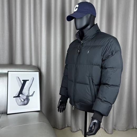 D121606新款刺绣小马立领羽绒服拉链皮绳小标外套夹克 商品图1