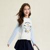 笛莎Deesha 童装女童T恤2026春新款撞色拼接甜美印花T恤 商品缩略图1