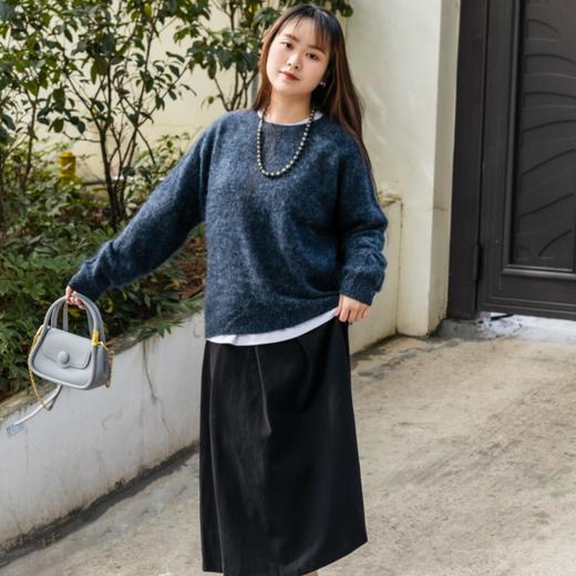 菜菜家花纱拉毛毛衣|绵羊毛+羊绒混纺，无缝一体，宽松版型，单穿叠搭都可 商品图2