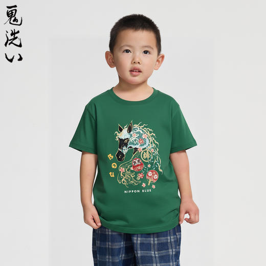 ONIARAI/鬼洗 26春季棒系列马年趣味达摩填充短袖男女童 NK840294 商品图4