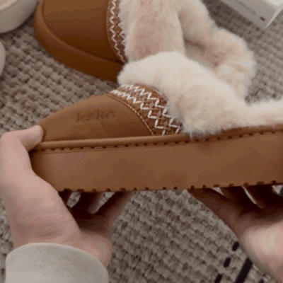 keke费尔岛风奢暖云朵绒棉拖鞋 | 男女同款、多色可选、轻盈保暖、复古百搭 商品图3