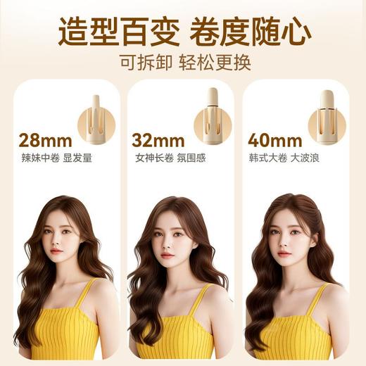 （3合1 直发 卷发随心换）全自动卷发棒28/32/40mm直发梳多合一负离子提示音大波浪宿舍 商品图6