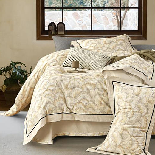 帝豪纯棉磨毛床单四件套（温言-浅咖）【A35】 商品图0