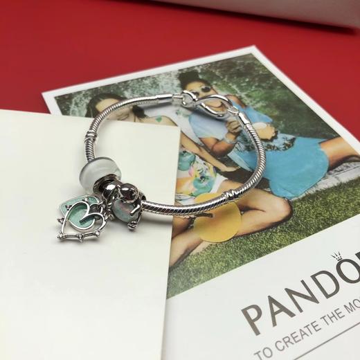 D121667爱心环形装饰设计银色女款手链手镯 商品图6