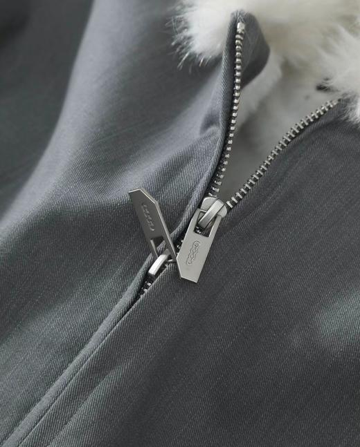 D121623新款铭牌浮雕钢印时尚感兔毛棉服外套男女同款 商品图12