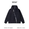 SDSA男士秋冬新款痞帅男装潮牌绒毛线条斜拉链连帽卫衣外套时尚 商品缩略图0