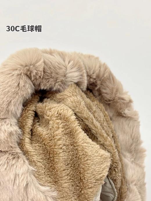 D121613内里加绒加厚护耳毛绒雷锋帽保暖帽毛球帽 商品图14