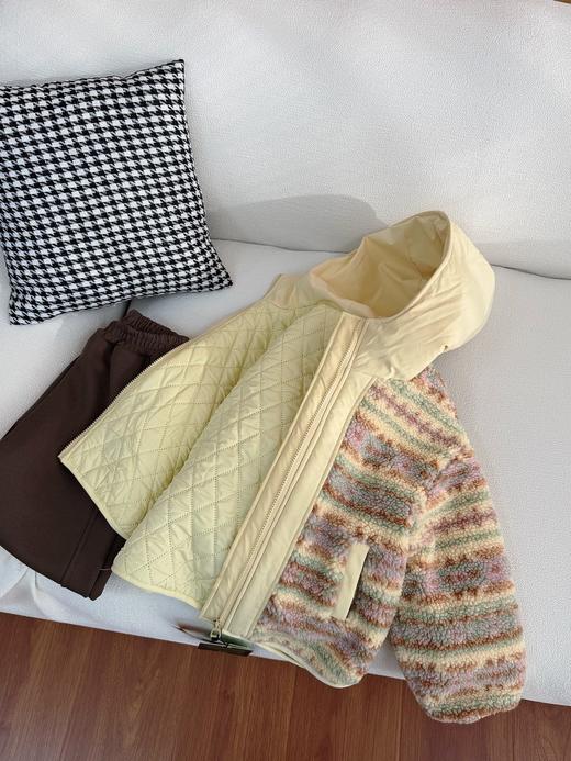 一店k （成套入！）冬季暖绒绒的陪伴！秒拉丁儿童新款费尔岛连帽外套+香蕉加绒卫裤 商品图11