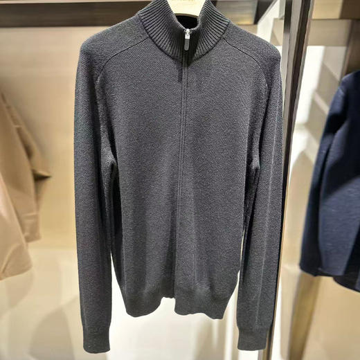 ZEGNA 杰尼亚 男士 Cashseta 全拉链针织开衫 黑色 UGJ92A2 157 K09 商品图0