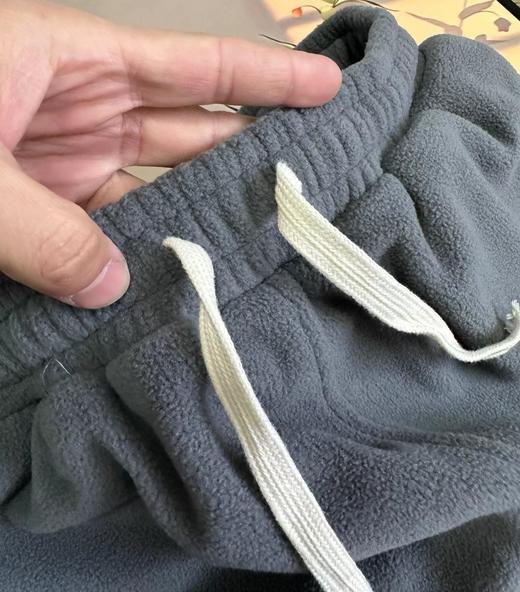 D121633双面摇粒绒精典Logo刺绣休闲卫裤男女百搭款 商品图8