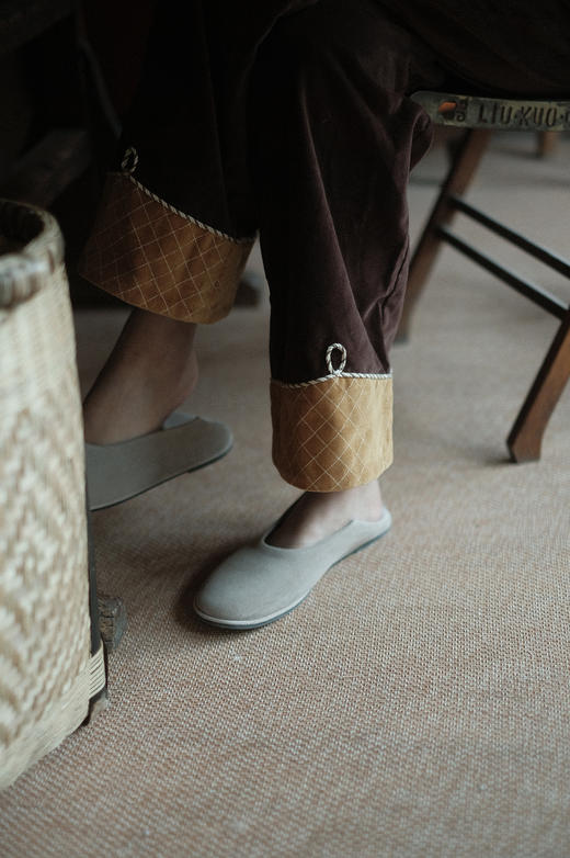 50's英伦绅士｜丝绒棕黄撞色夹棉套装｜手工拧绳 商品图3